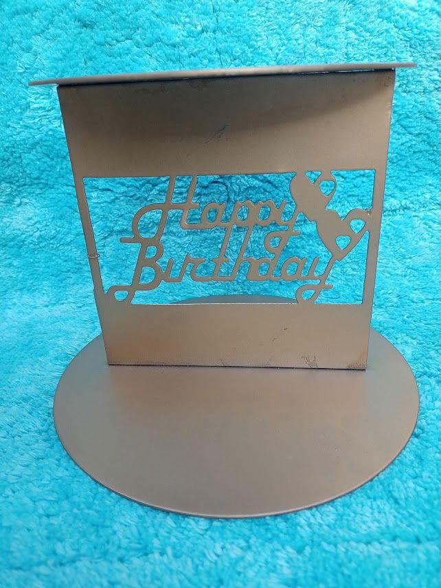 Happy Birthday Cake Spacer Double Heart - ArtyCraftz.com