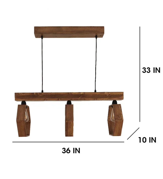 Hexagram Brown 3 Series Hanging Lamp-ArtyCraftz.com