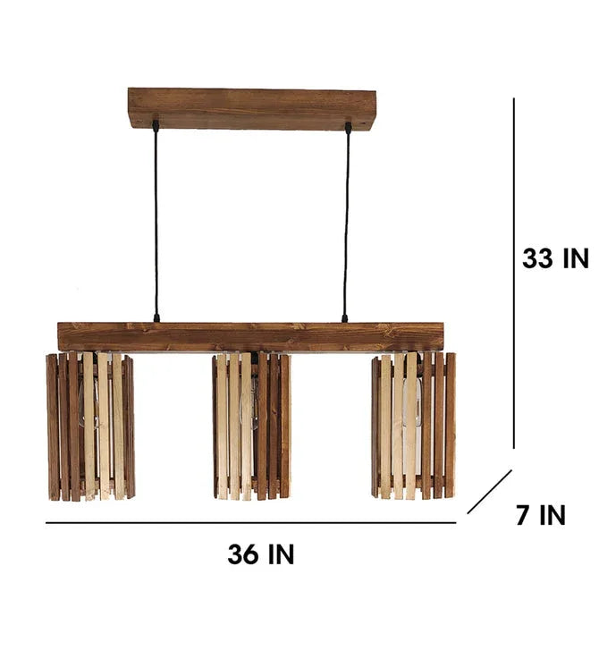 Hexar Brown 3 Series Hanging Lamp-ArtyCraftz.com