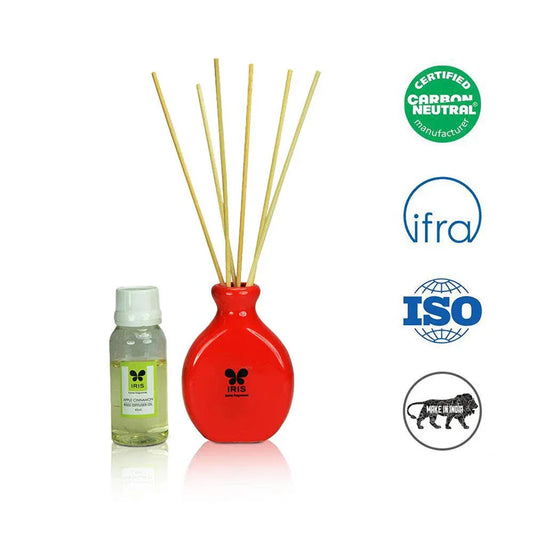 IRIS Apple Cinnamon Reed Diffuser - Apple Scent with Certificates