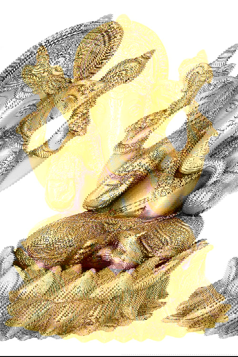 Brass Lord Ganesha Statue/Idol Height 6 Inches - ArtyCraftz.com