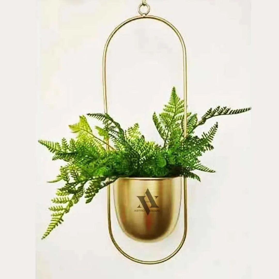 Iron Hanging Planter Outdoor/Indoor for Plants Golden - ArtyCraftz.com