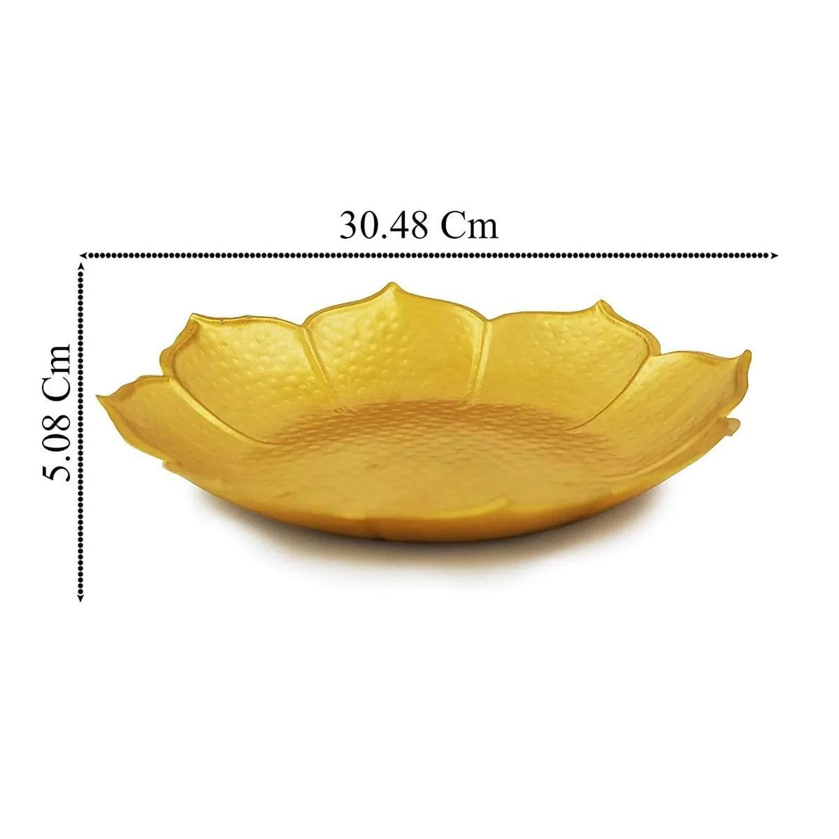 Iron Lotus Shaped Urli Bowl with Dimension