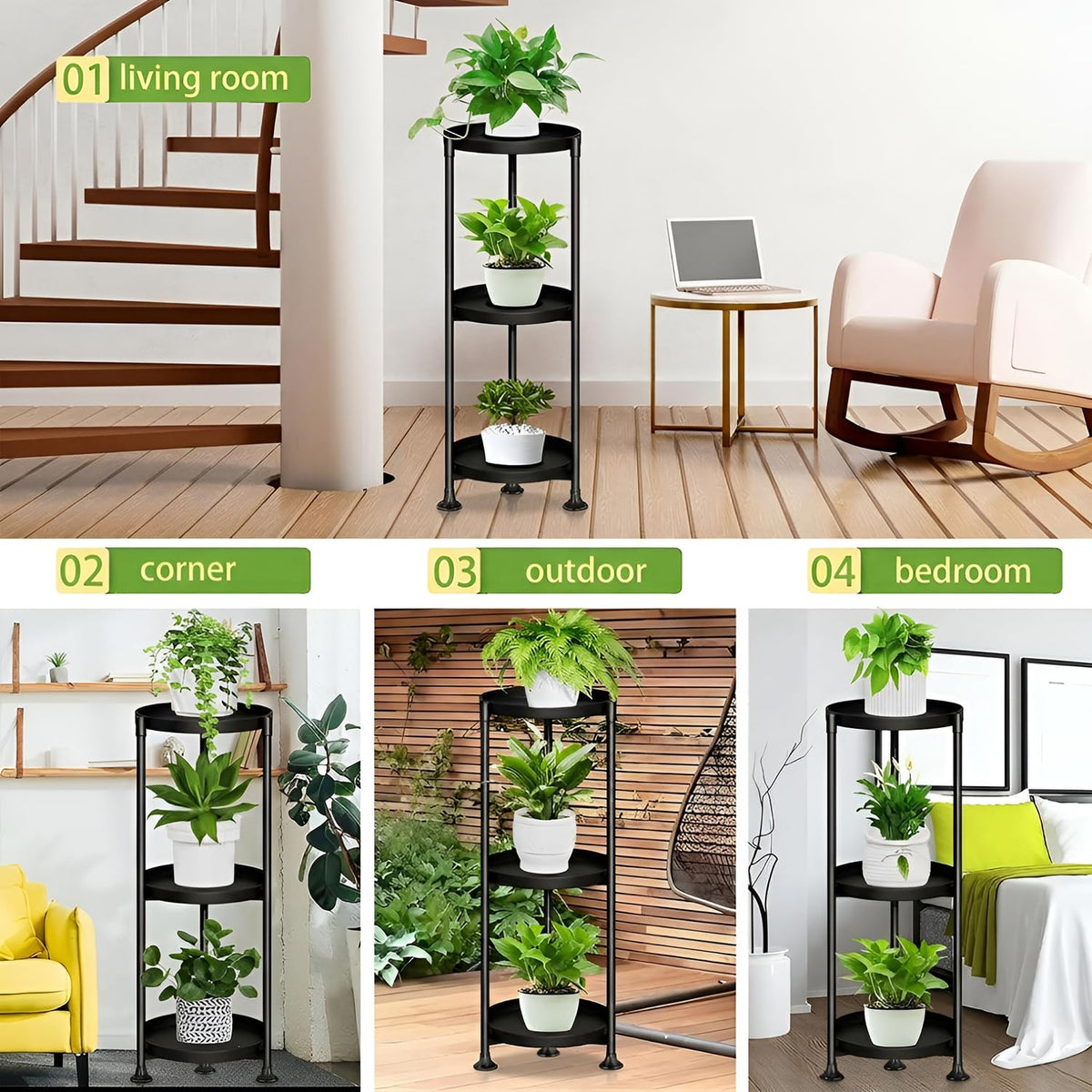 Iron 3 Tier Plant Stand-ArtyCraftz.com
