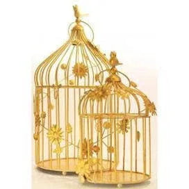 Iron Bird Cage Golden Color - ArtyCraftz.com