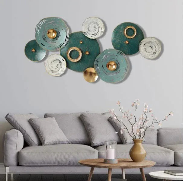 Iron Black & Golden Wall Hanging 48" x 24" Inches - ArtyCraftz.com