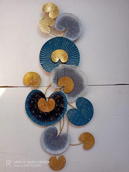 Iron Black & Golden Wall Hanging 48"x 24" Inches - ArtyCraftz.com