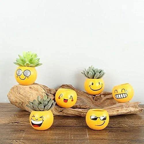 emoji succulent Iron Emoji Succulents Pots – ArtyCraftz