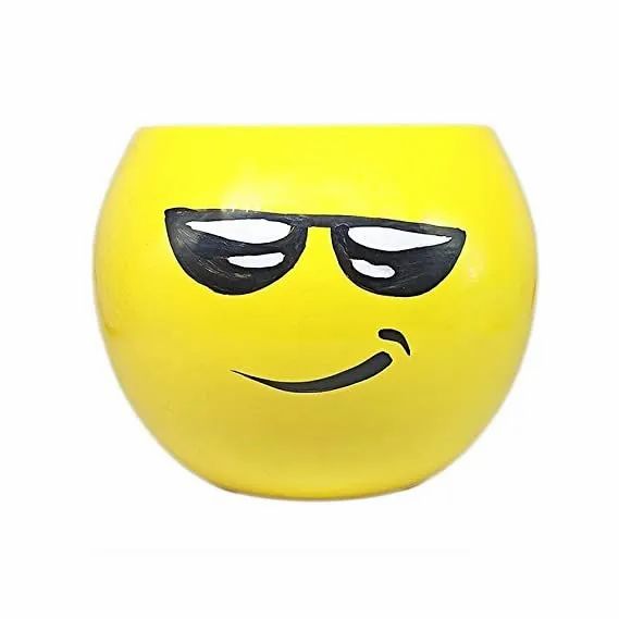 Iron Emoji Succulent Pots for home and office decor-ArtyCraftz.com