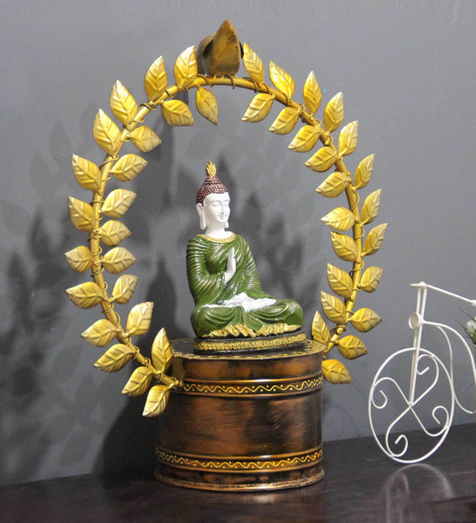 Iron Enchanting Buddha with Leaves String Idol-ArtyCraftz