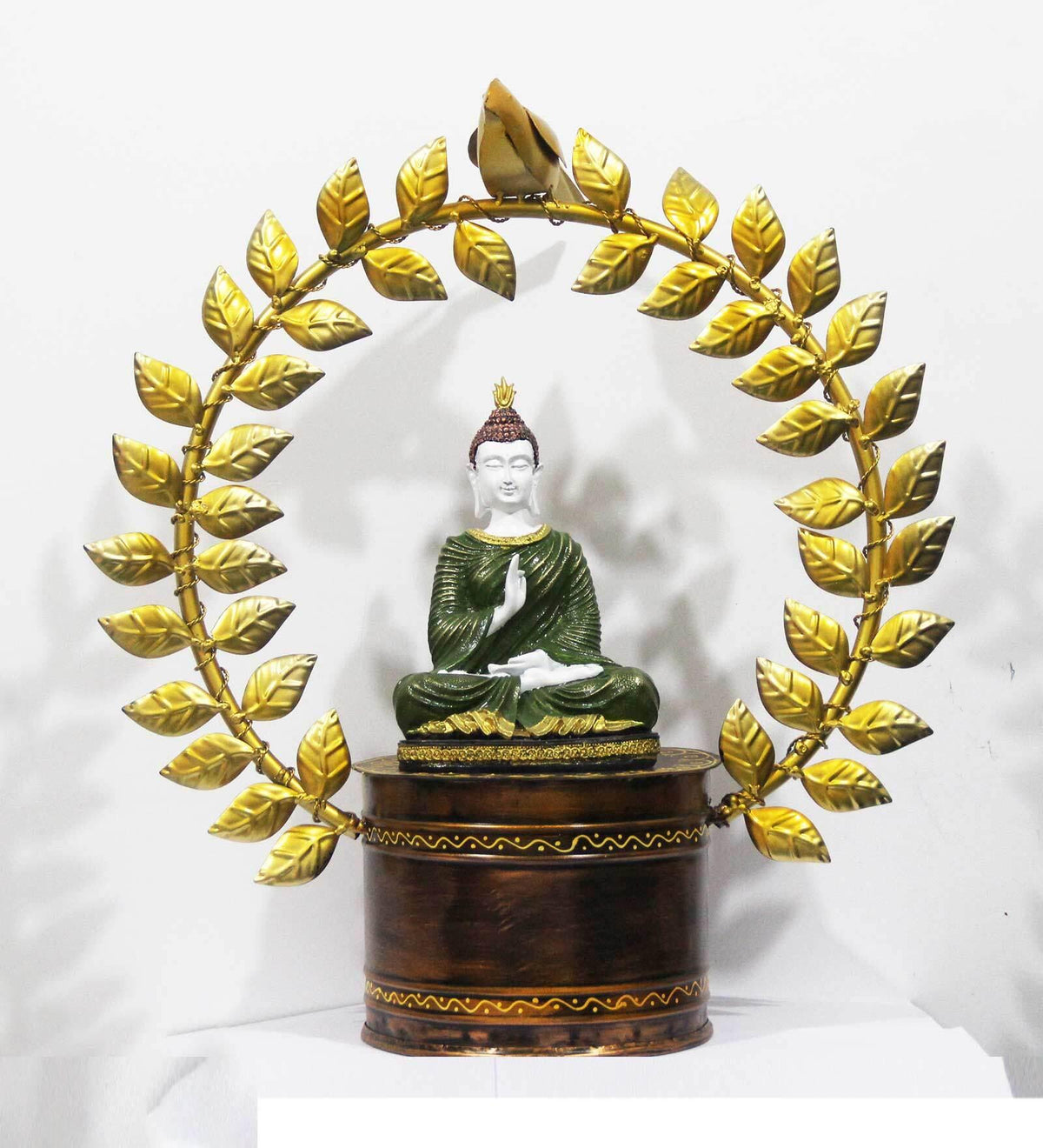 Iron Enchanting Buddha with Leaves String Idol-ArtyCraftz