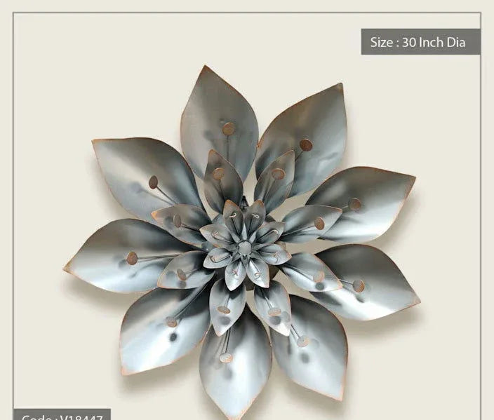 Handcrafted Metal Flower for Wall Decor 30 Inches - ArtyCraftz.com
