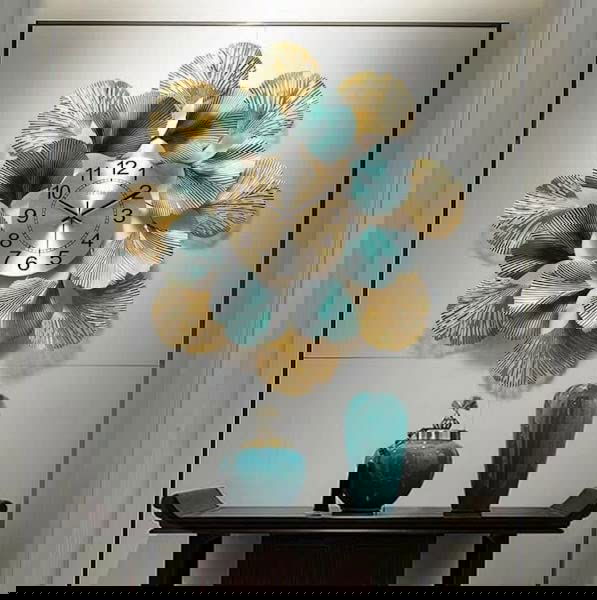 Iron Leaves Design Wall Hanging 24 x 24 Inches - ArtyCraftz.com