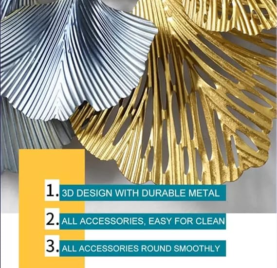 Iron Metal Iris Floral Design Decorative Wall Clock - ArtyCraftz.com