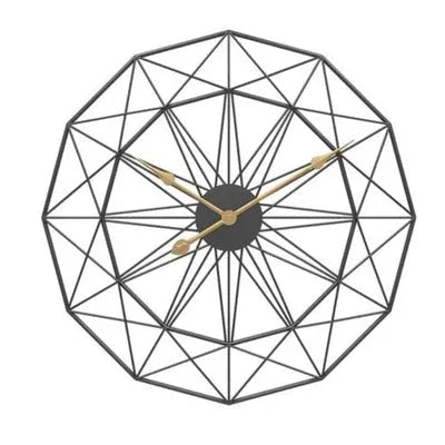 Iron Metal Polygon Geometric Wall Clock - ArtyCraftz.com