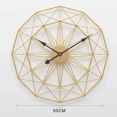 Iron Metal Polygon Geometric Wall Clock - ArtyCraftz.com