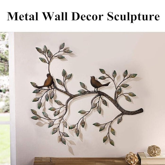 Iron Metal Tree with Birds Wall Art for Home Decor - ArtyCraftz.com