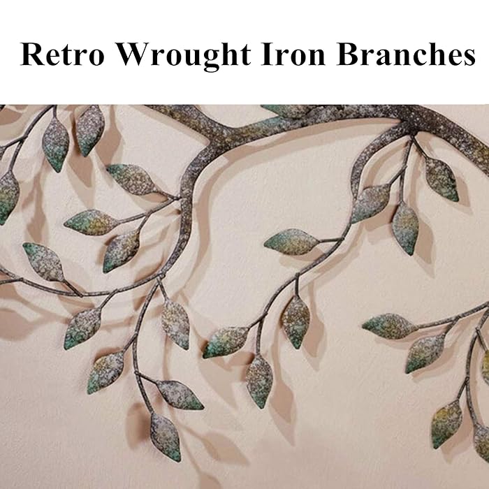 Iron Metal Tree with Birds Wall Art for Home Decor - ArtyCraftz.com