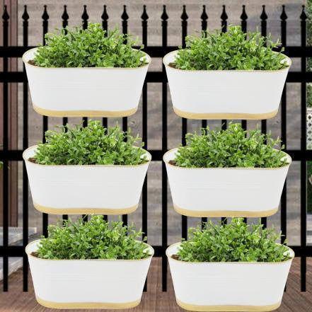 Iron Oval Hanging Pot (6 Pcs) - ArtyCraftz.com