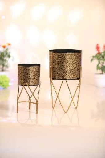 Iron Printed Enemald Pot for Indoor and Outdoor for Home Decor and Gifting - ArtyCraftz.com