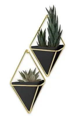 Iron Wall Hanging Planter Set of 2 Planter (Black Color) - ArtyCraftz.com