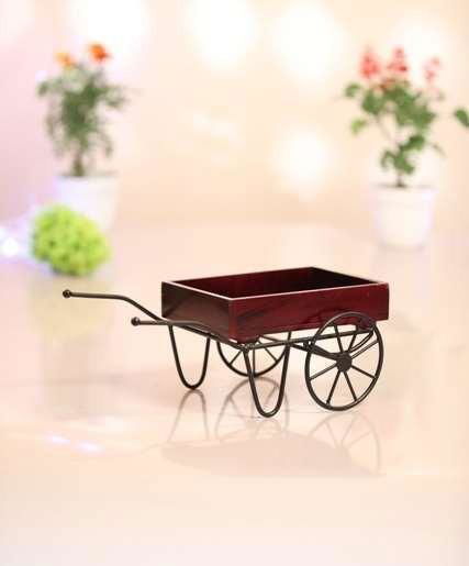 Iron Wood 2 Wheel Tray - ArtyCraftz.com