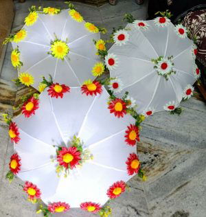 Jeevan Handicrafts Decorative Handmade Designer Wedding Umbrella - ArtyCraftz.com