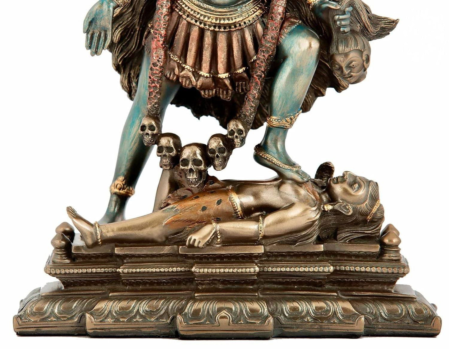 Kali Maa Standing On Shiva Chest 7.5 inches Statue - ArtyCraftz.com