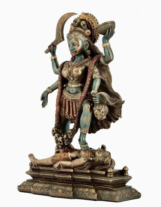 Kali Maa Standing On Shiva Chest 7.5 inches Statue - ArtyCraftz.com