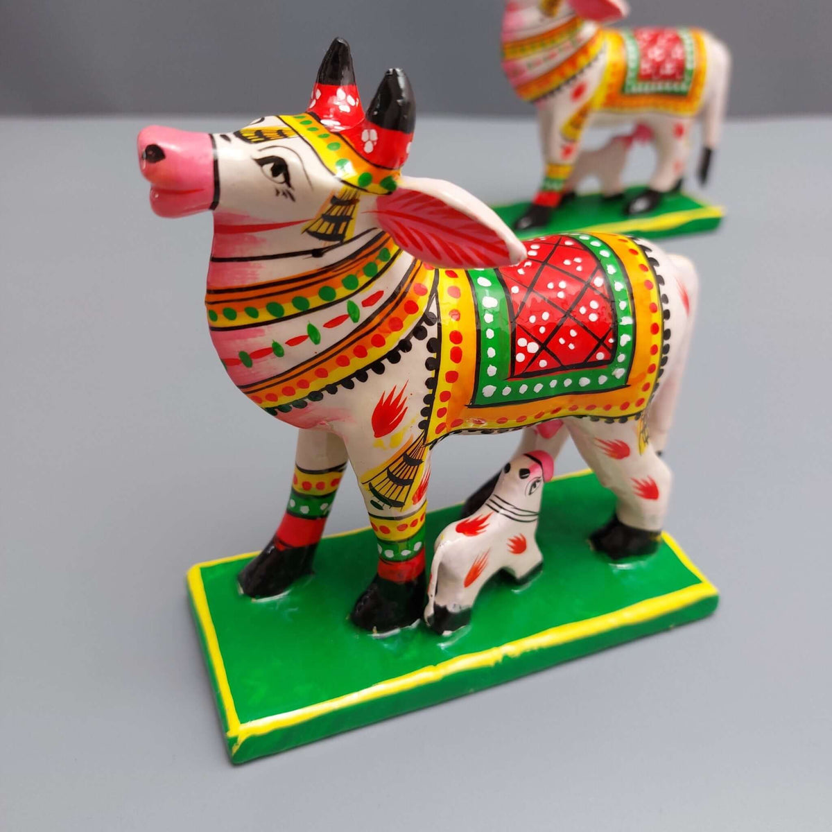 Etikopaka Wooden Kamadhenu cow