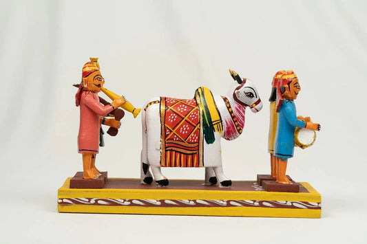 Kondapalli Bull Procession Showpiece-ArtyCraftz