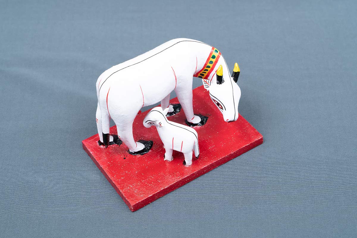 Kondapalli Cow and Calf Showpiece