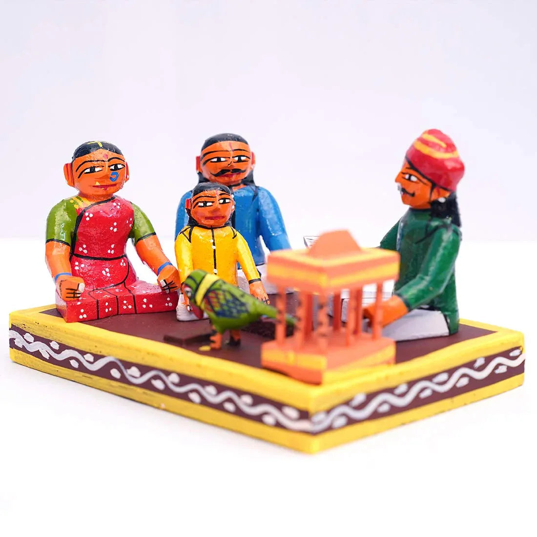Kondapalli Fortune Teller Chilka Josyam Showpiece-ArtyCraftz