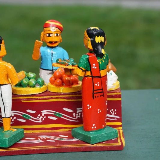 Charming Kondapalli Vegetable & Fruit Market Showpiece-ArtyCraftz.com