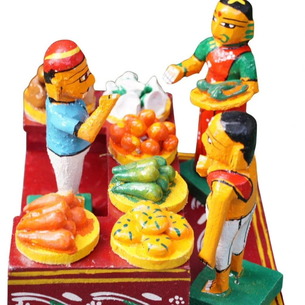 Charming Kondapalli Vegetable & Fruit Market Showpiece-ArtyCraftz.com