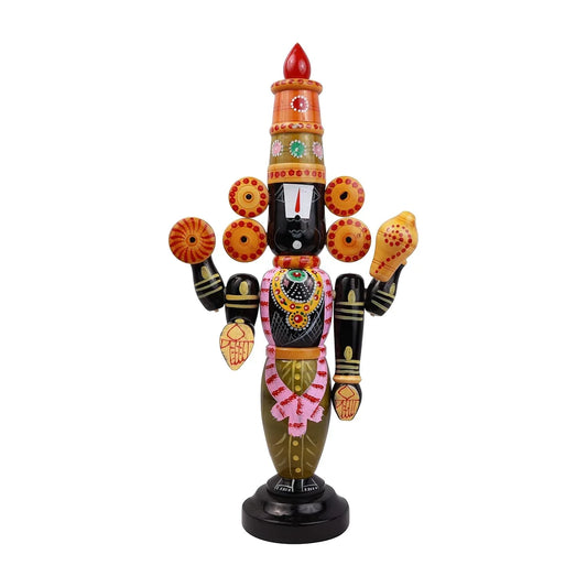 Kondapalli Wooden Tirupati Balaji Statue-ArtyCraftz.com