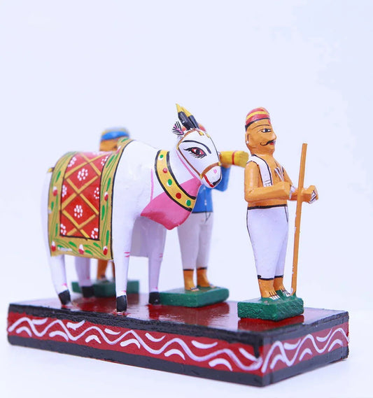Kondapalli decorated Bull Gangireddu-showpiece-ArtyCraftz