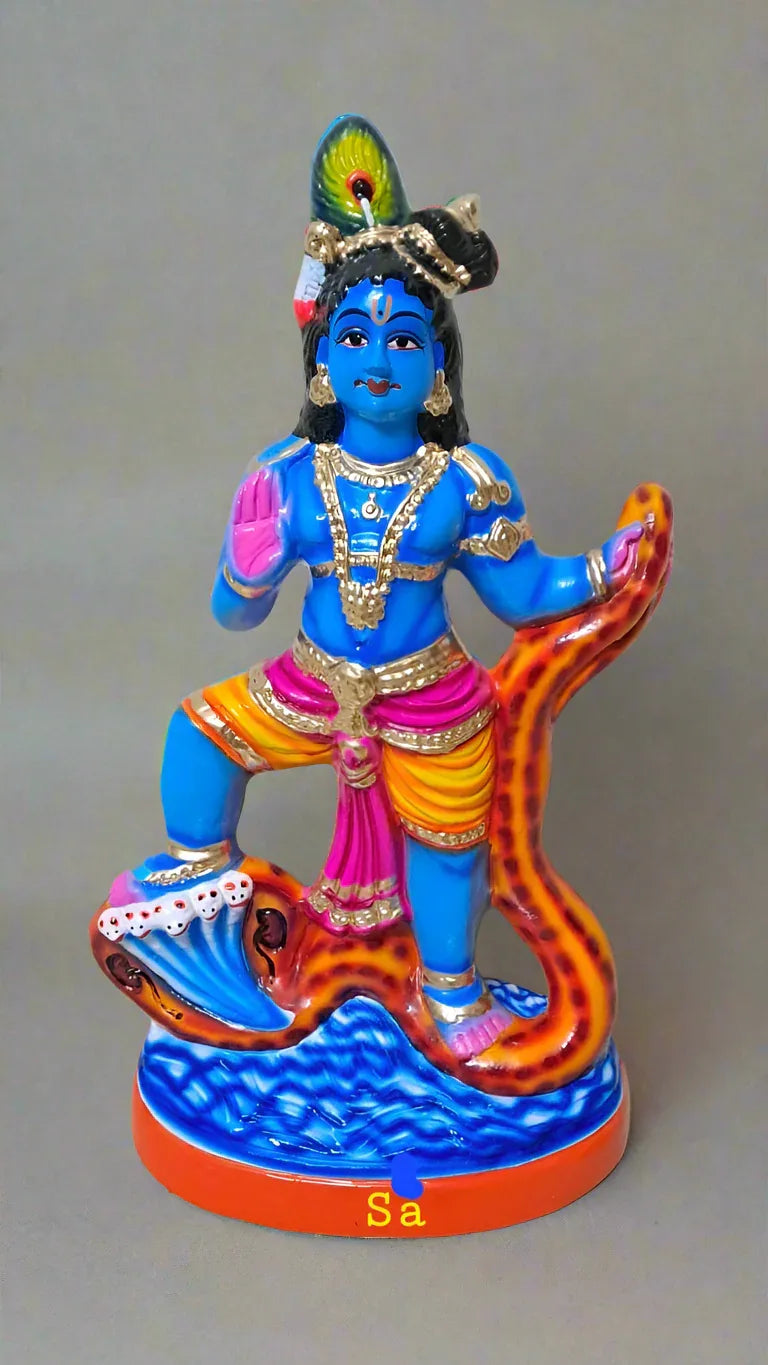Krishna’s Kalinga Nardhana 14 Inches Papier Mache Golu Doll-ArtyCraftz.com