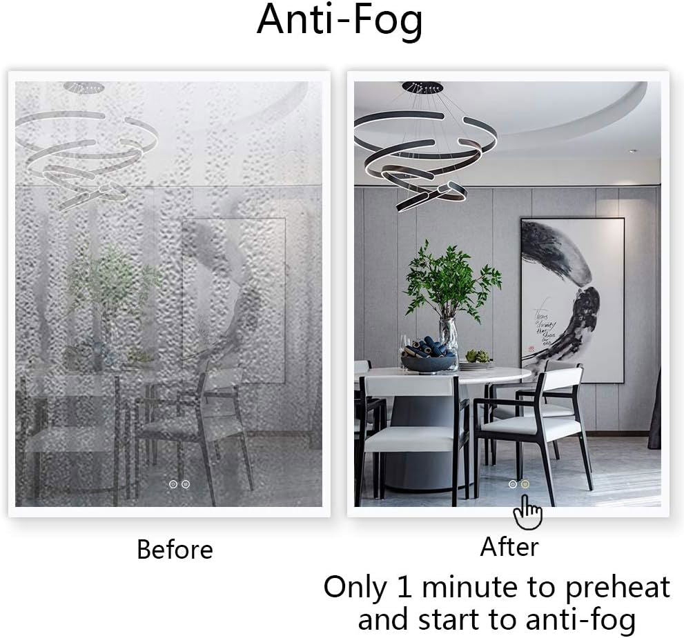 LED Mirror With Adjustable Light Memory - ArtyCraftz.com