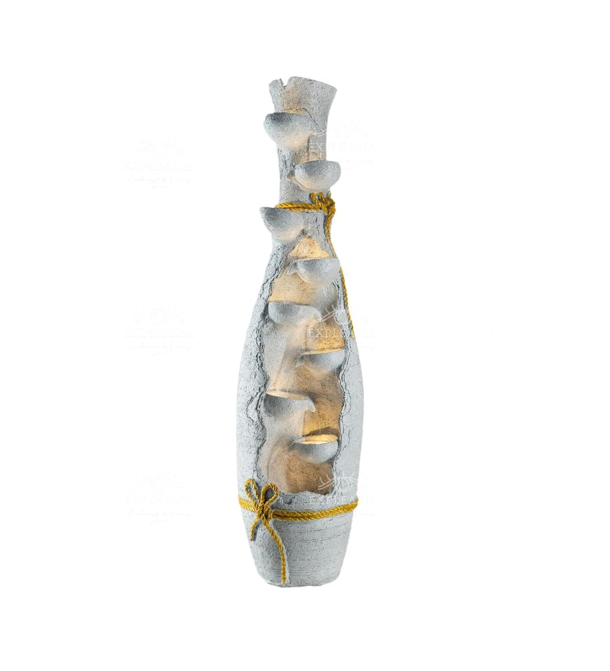 LED Waterfall Vase Fountain with Warm Lights-ArtyCraftz.com