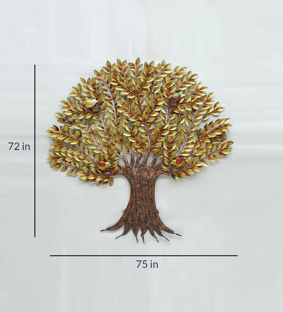Large Tree of Life Iron Wall Art Measurement-ArtyCraftz.com