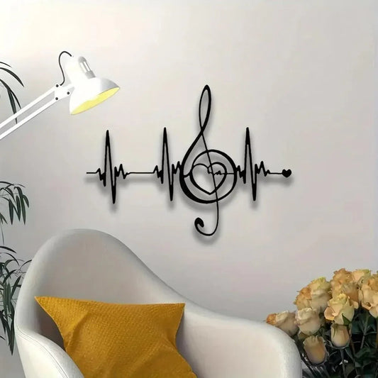 Laser-Cut Notes & Electric Wave Wall Art-ArtyCraftz.com