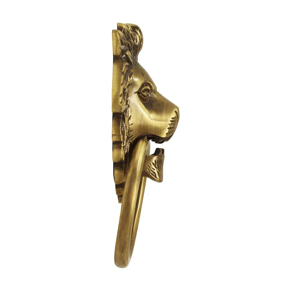 Lion Face Brass Door Knocker-ArtyCraftz.com