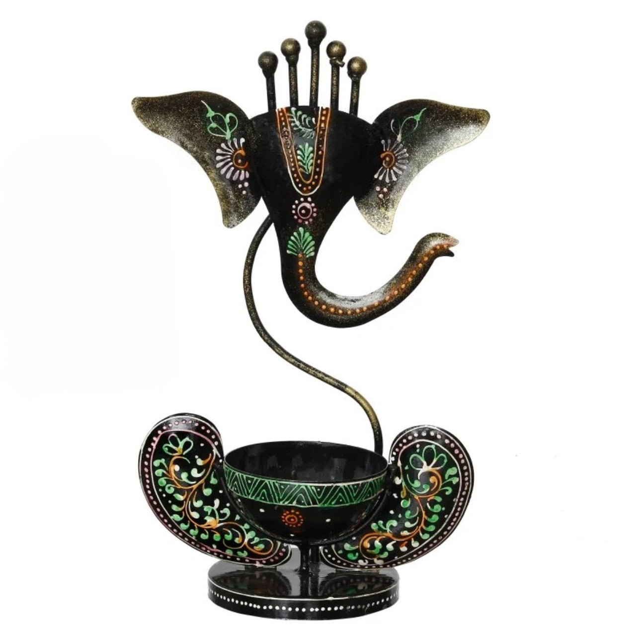 Lord Ganesha Metal T-Light Holder