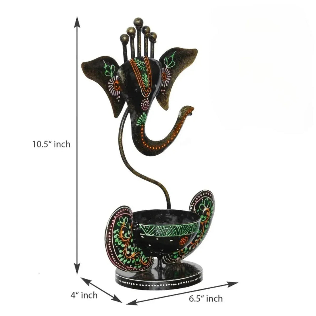 Lord Ganesha Metal T-Light Holder-ArtyCraftz