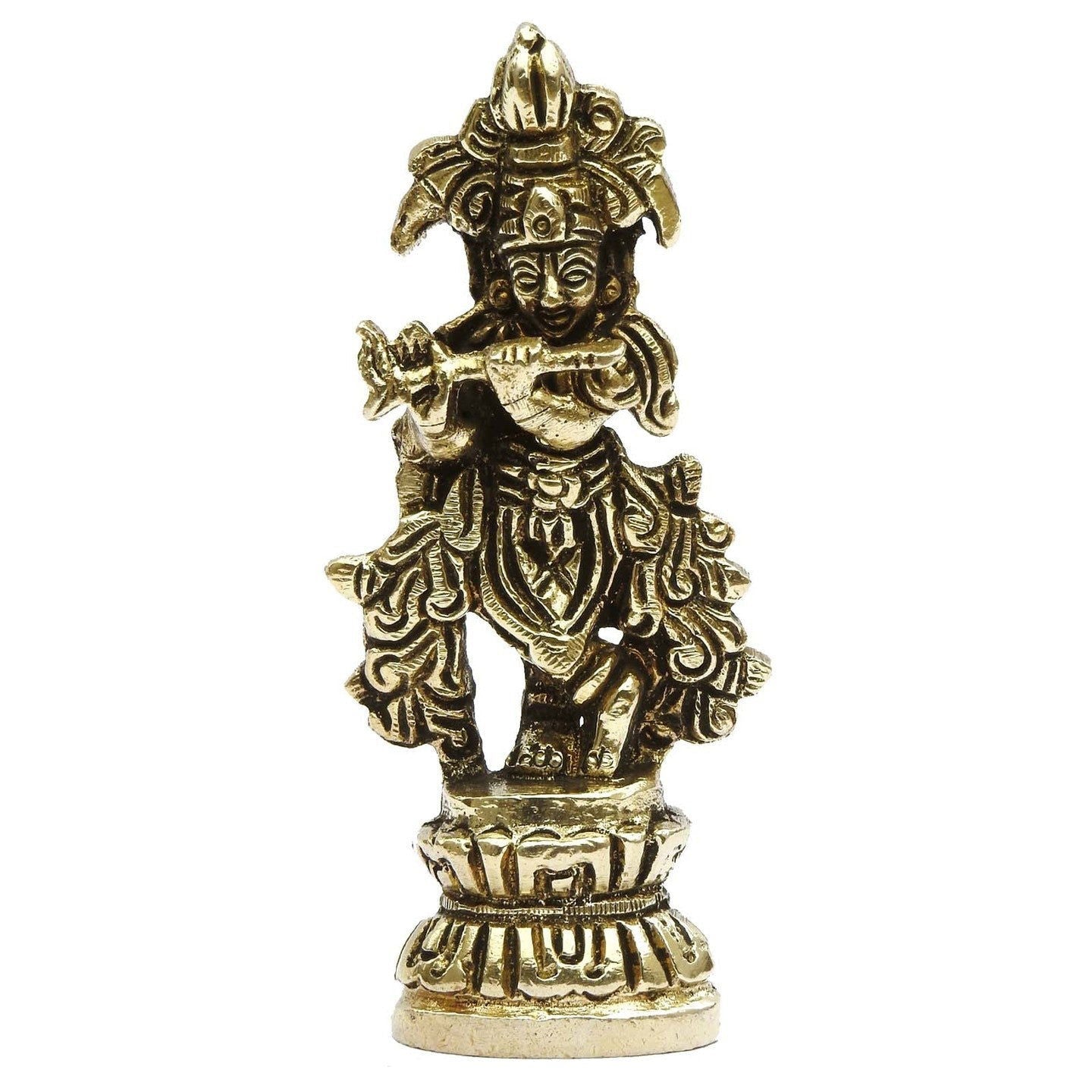 Lord Krishna Statue Made of Brass Decorative Showpiece - ArtyCraftz.com