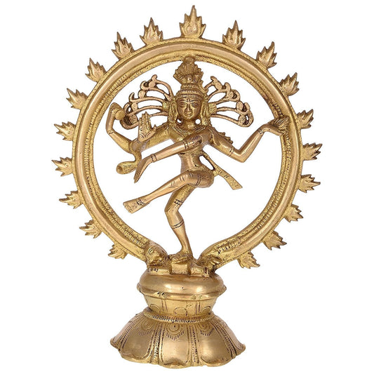 Lord Shiva Dancing Idol for Home Decor (L 7.5 x B 3 x H 9.5) Inches - ArtyCraftz.com