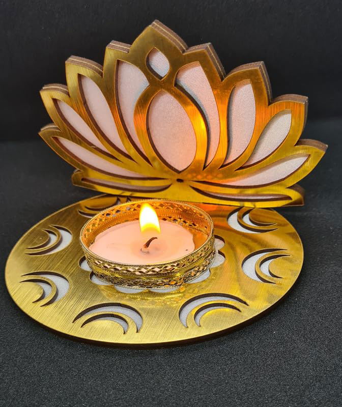 Lotus Multi Rangoli Tealight for Diwali, Event Decoration, Home Decoration, Wedding and Religious Festival - ArtyCraftz.com