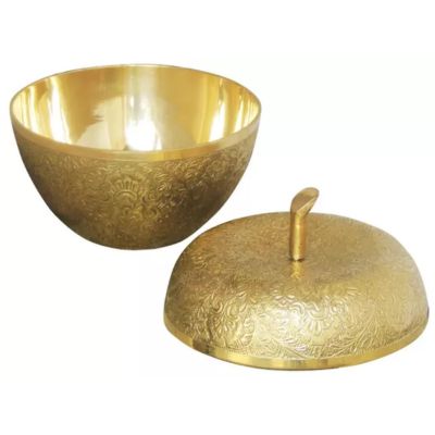 Luxurious Brass Apple Shaped Serving Bowl