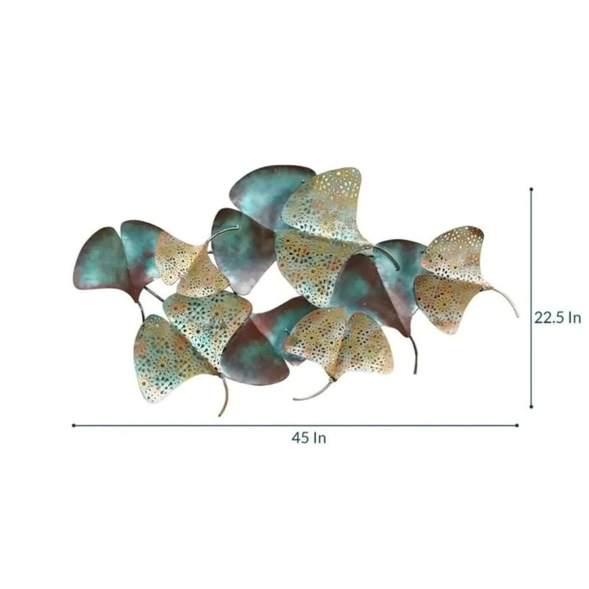 Luxury LED Ginkgo Leaf Metal Wall Art - ArtyCraftz.com